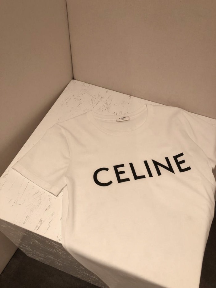 셀린느 로고 반팔 티셔츠 / 화이트